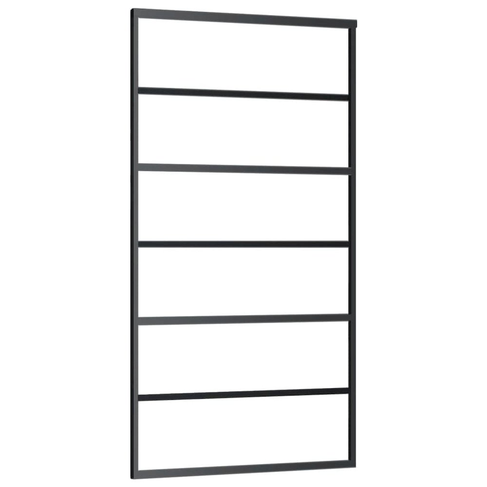 Sliding Door ESG Glass and Aluminum 40.2"x80.7" Black. Picture 2