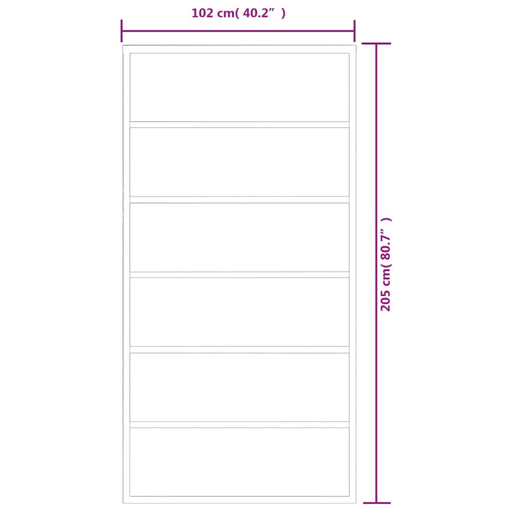Sliding Door ESG Glass and Aluminum 40.2"x80.7" Black. Picture 6