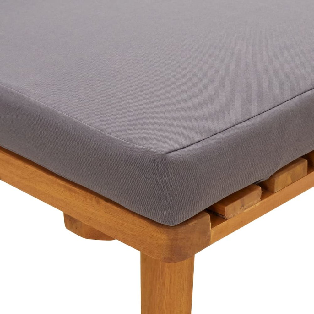 Garden Day Bed Acacia wood color, White, Dark Gray. Picture 9