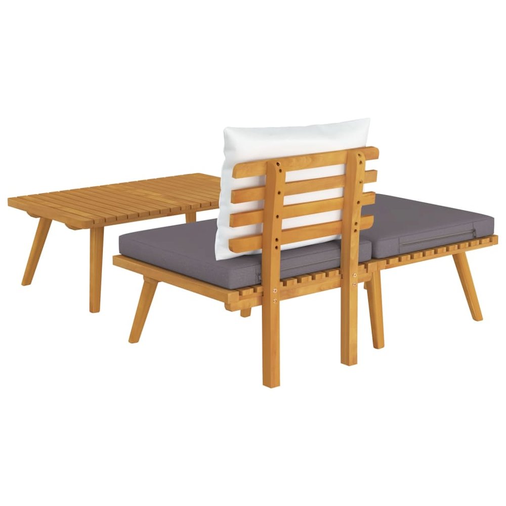 Garden Lounge Set Dark Grey, White. Picture 5
