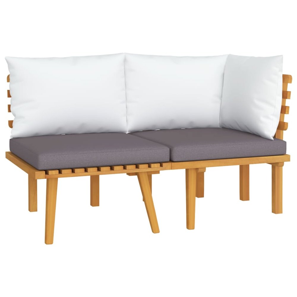 Garden Lounge Set Dark grey, white. Picture 2
