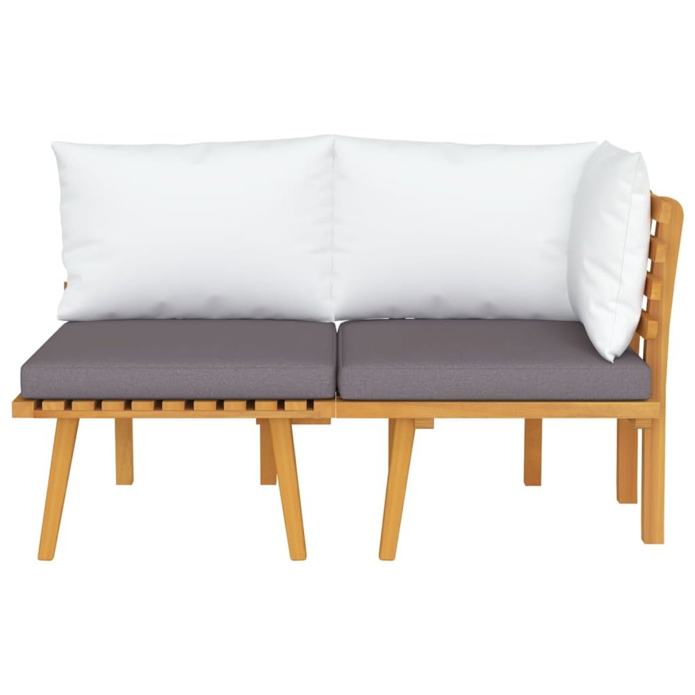 Garden Lounge Set Dark grey, white. Picture 3