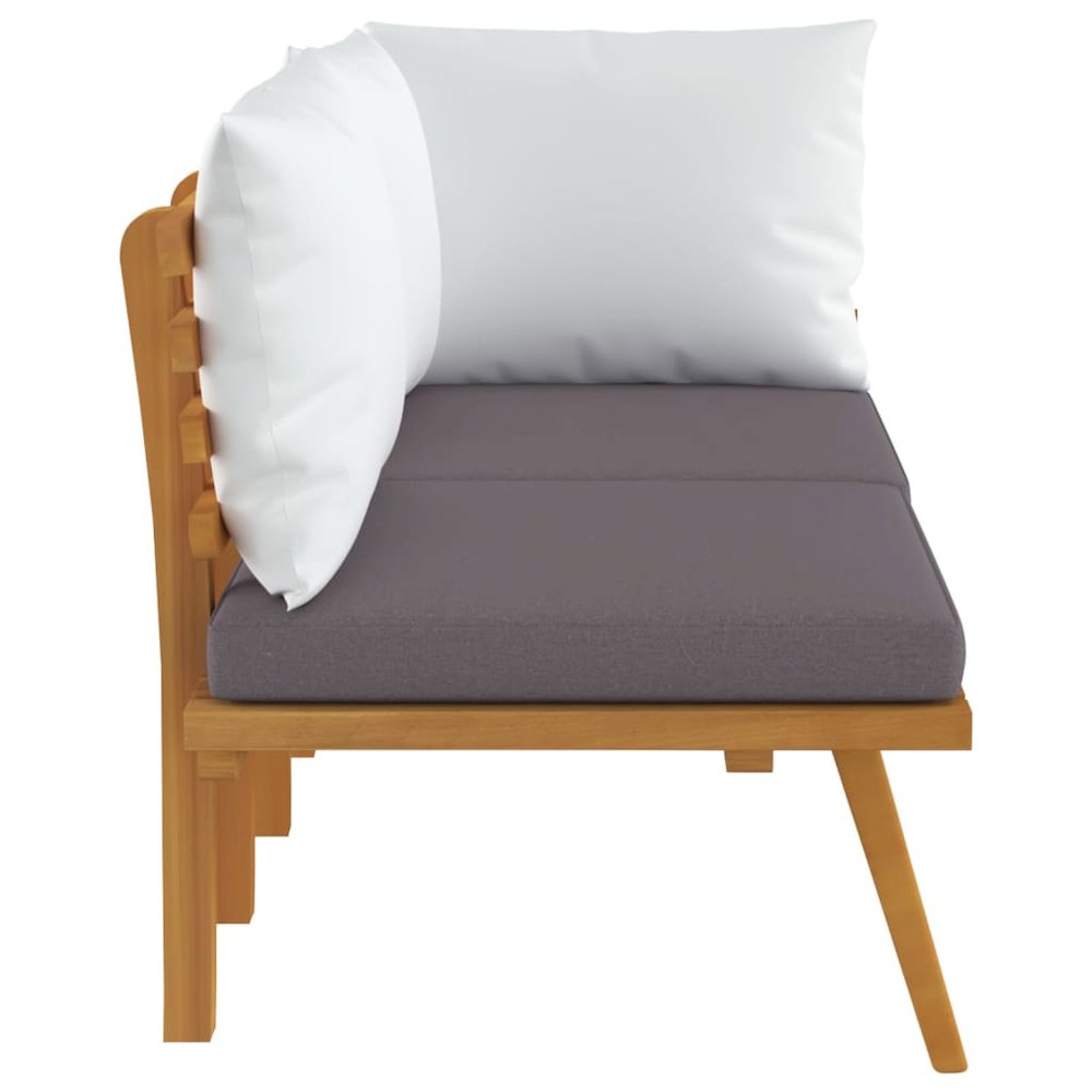 Garden Lounge Set Dark grey, white. Picture 4