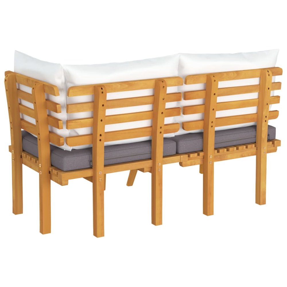 Garden Lounge Set Dark grey, white. Picture 5