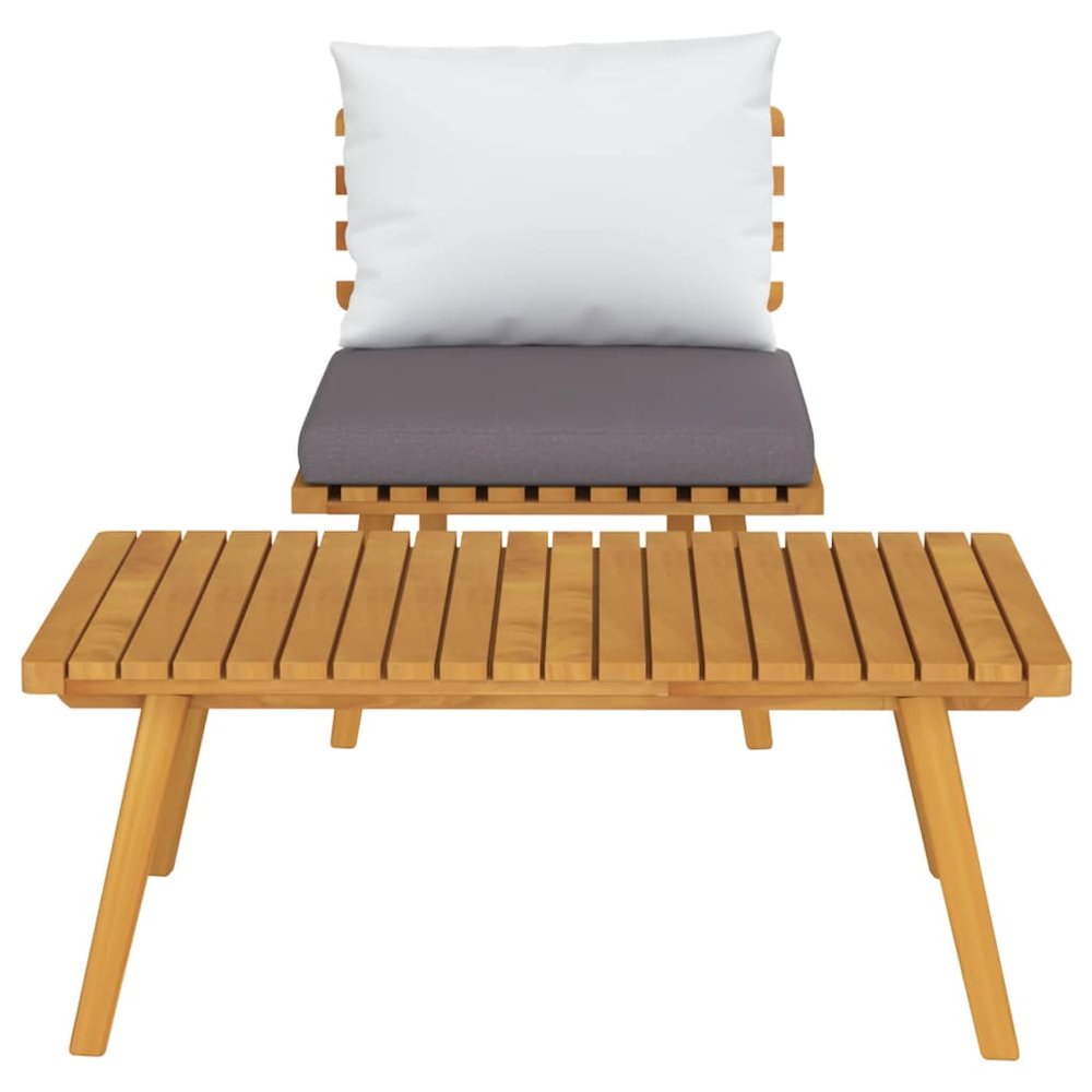 Garden Lounge Set Dark gray Solid acacia wood Medium Modular. Picture 3