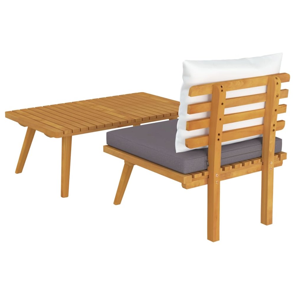 Garden Lounge Set Dark gray Solid acacia wood Medium Modular. Picture 5