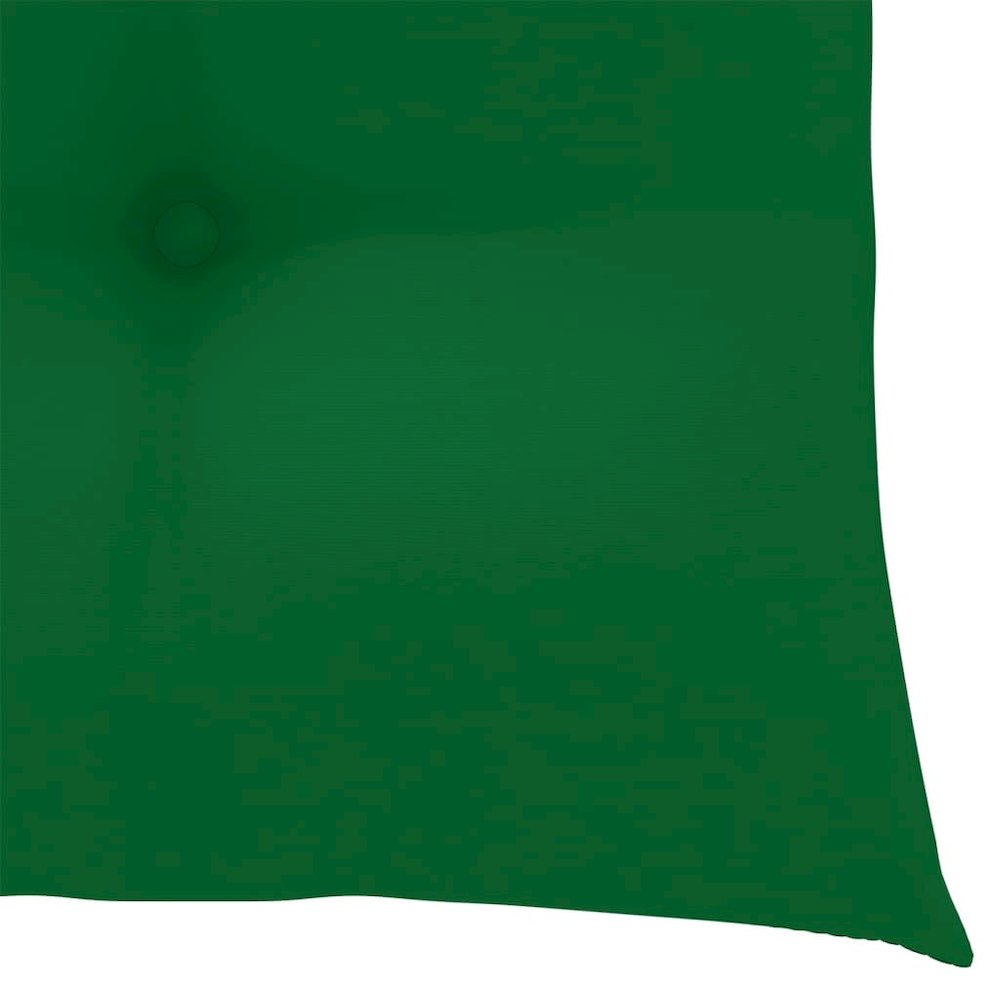 Patio Chair Set of 6 Natural Teak, Green Solid Teak Wood, Polyester. Picture 11