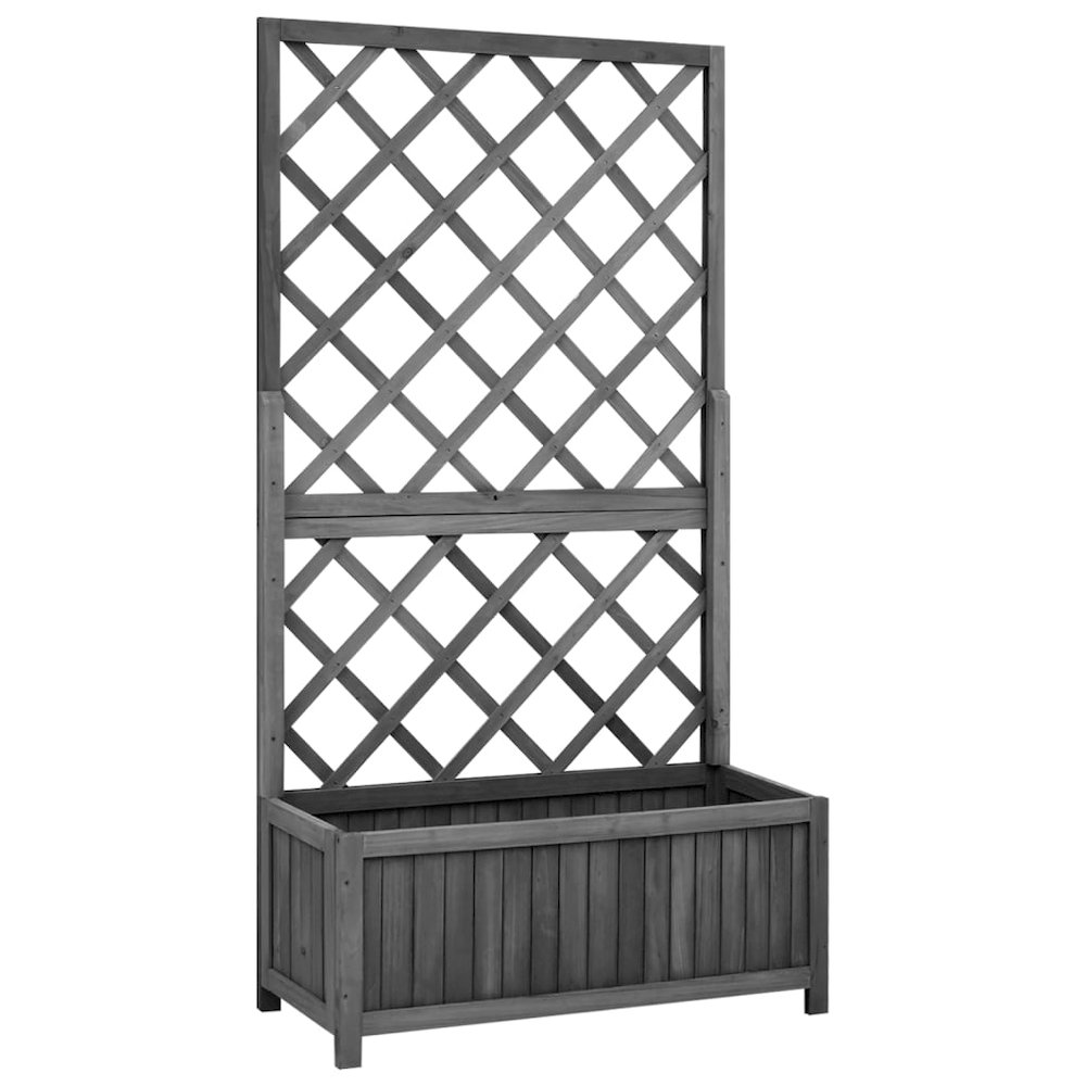 Planter Black Solid firwood Medium Planters Planter. Picture 1