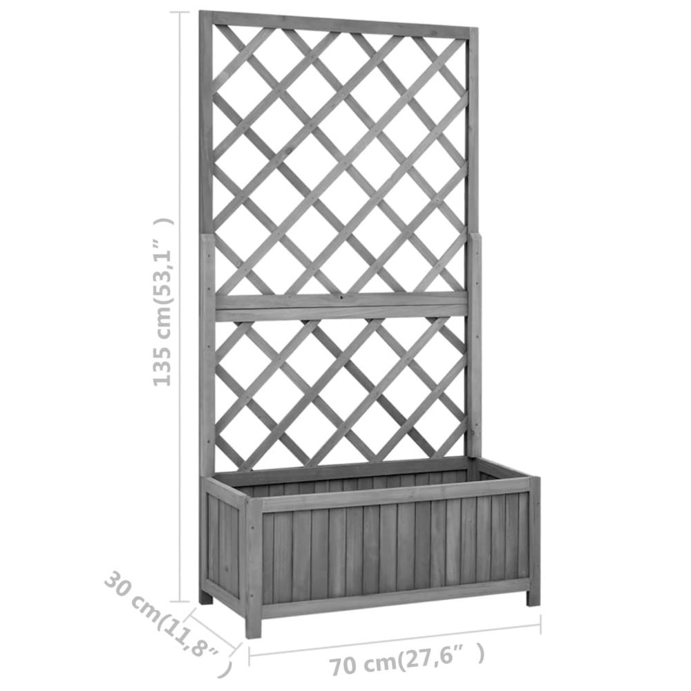 Planter Black Solid firwood Medium Planters Planter. Picture 7