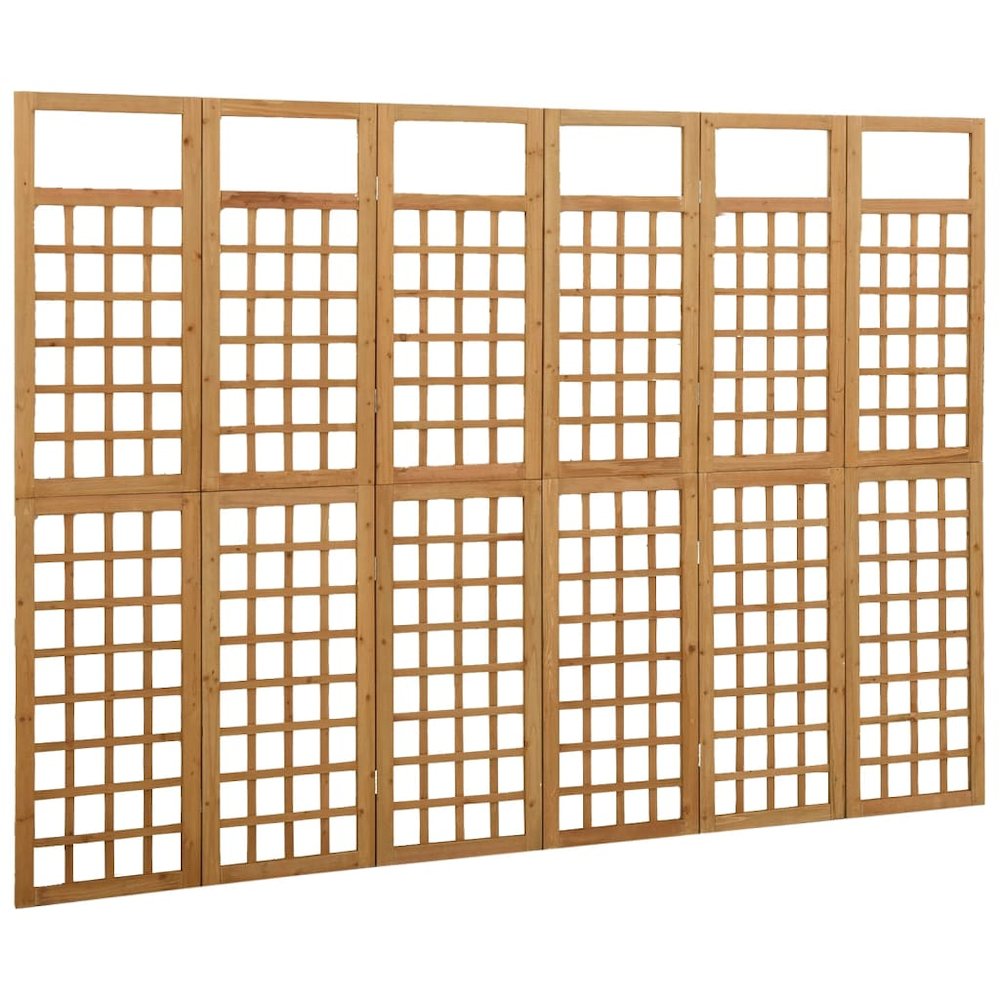 vidaXL 6-Panel Room Divider/Trellis Solid Fir Wood 95.5"x70.9". Picture 3