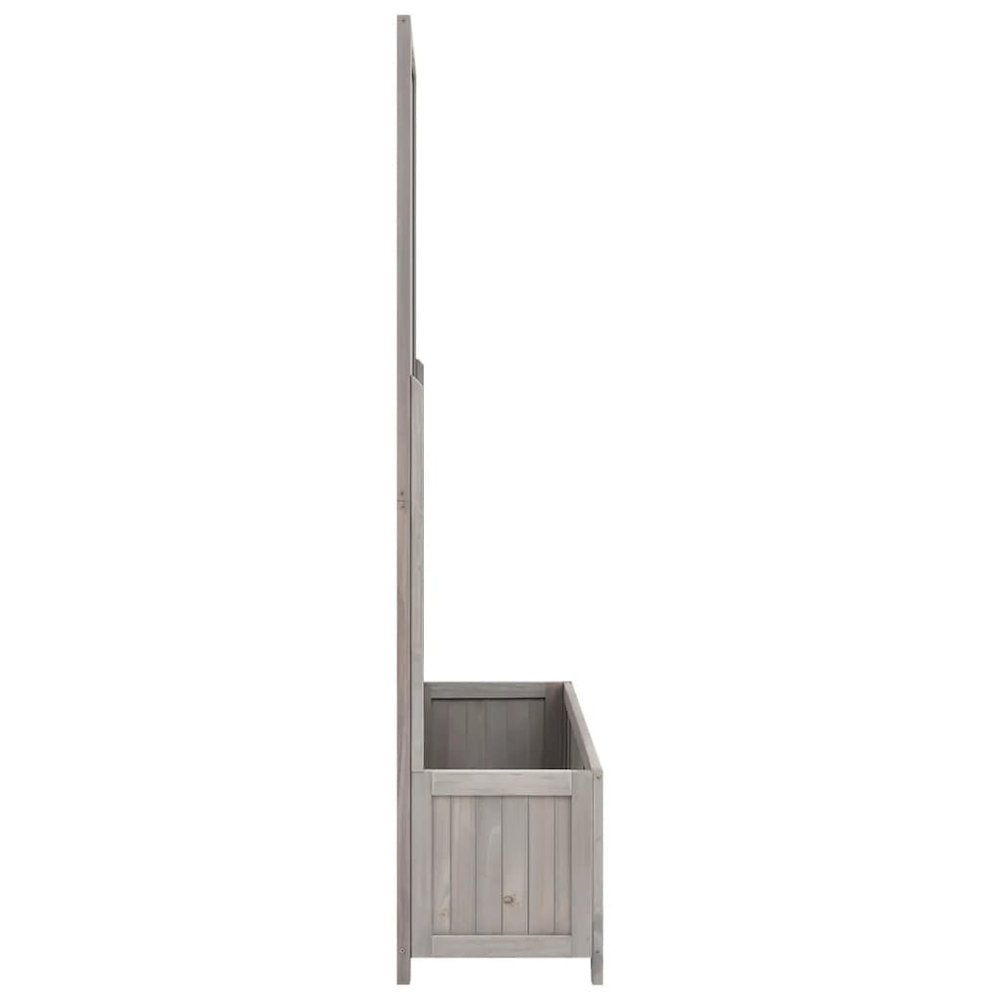 Planter Grey Solid firwood 27.6 x 11.8 x 53.1 in Planters. Picture 3