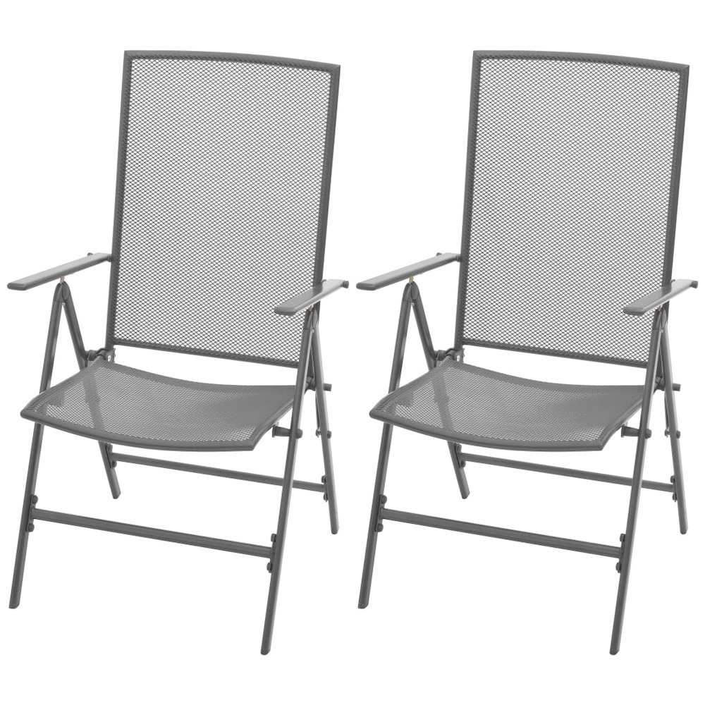 Dining Set Anthracite Steel Standard Dining Set Square. Picture 5