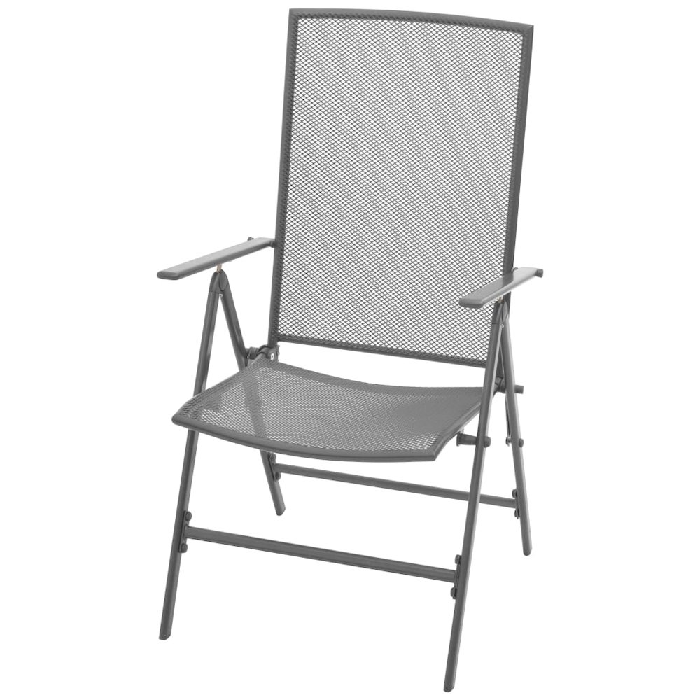 Dining Set Anthracite Steel Standard Dining Set Square. Picture 6