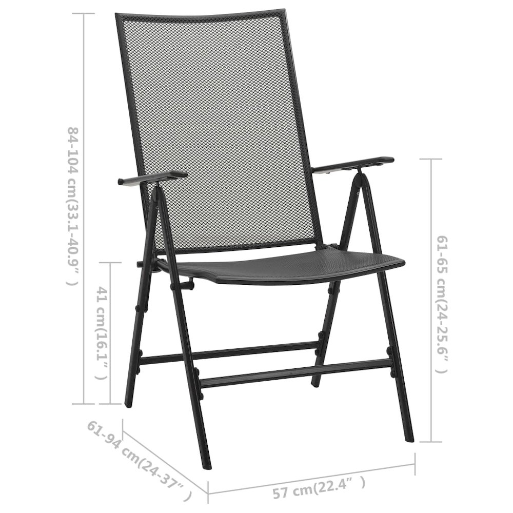 Dining Set Anthracite Steel with e-coated and powder-coated finish. Picture 9