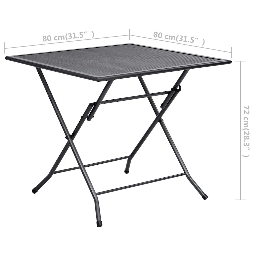 Dining Set Anthracite Steel with e-coated and powder-coated finish. Picture 10