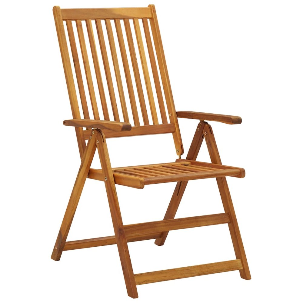 Garden Chair Set of 8 Anthracite Solid Acacia wood Standard. Picture 3