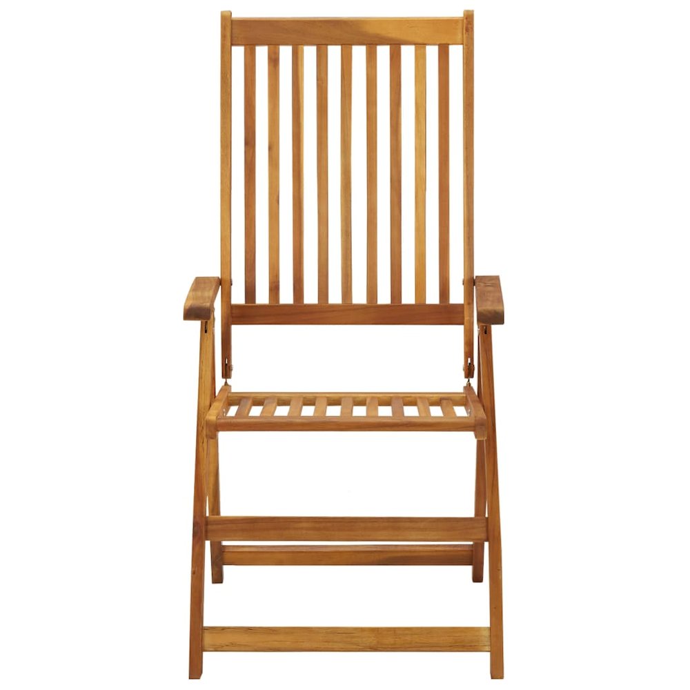 Garden Chair Set of 8 Anthracite Solid Acacia wood Standard. Picture 4