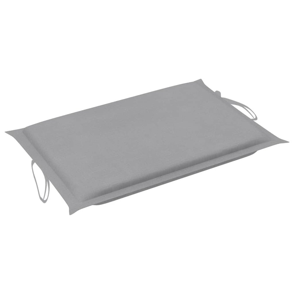 Sun Lounger Grey Solid Acacia wood, Polyester Standard Foldable. Picture 12