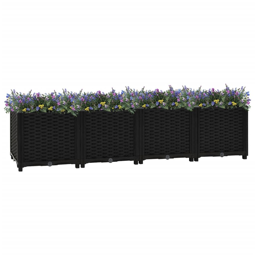 Raised Bed Black Polypropylene Large Durable Outdoor Planter. Picture 1
