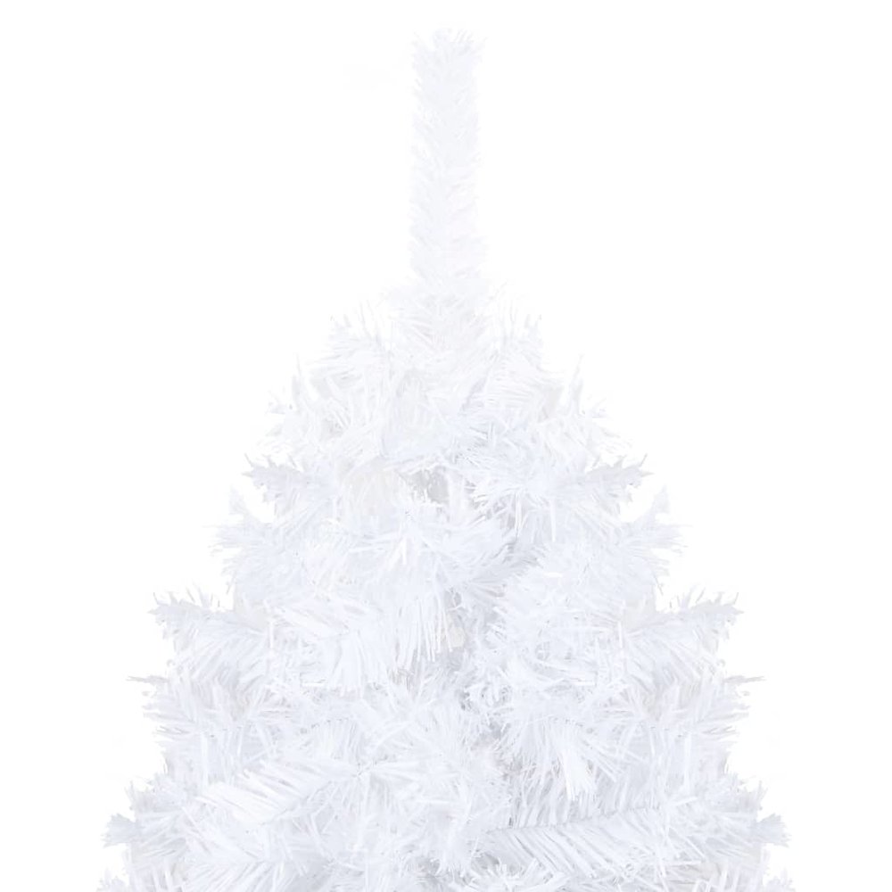 vidaXL Artificial Christmas Tree with LEDs&Ball Set White 59.1" PVC, 3077540. Picture 3