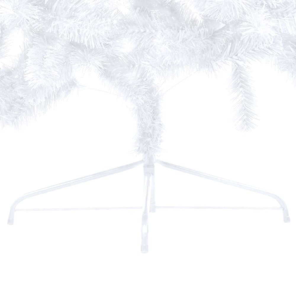vidaXL Artificial Half Christmas Tree with LEDs&Ball Set White 59.1", 3077569. Picture 6