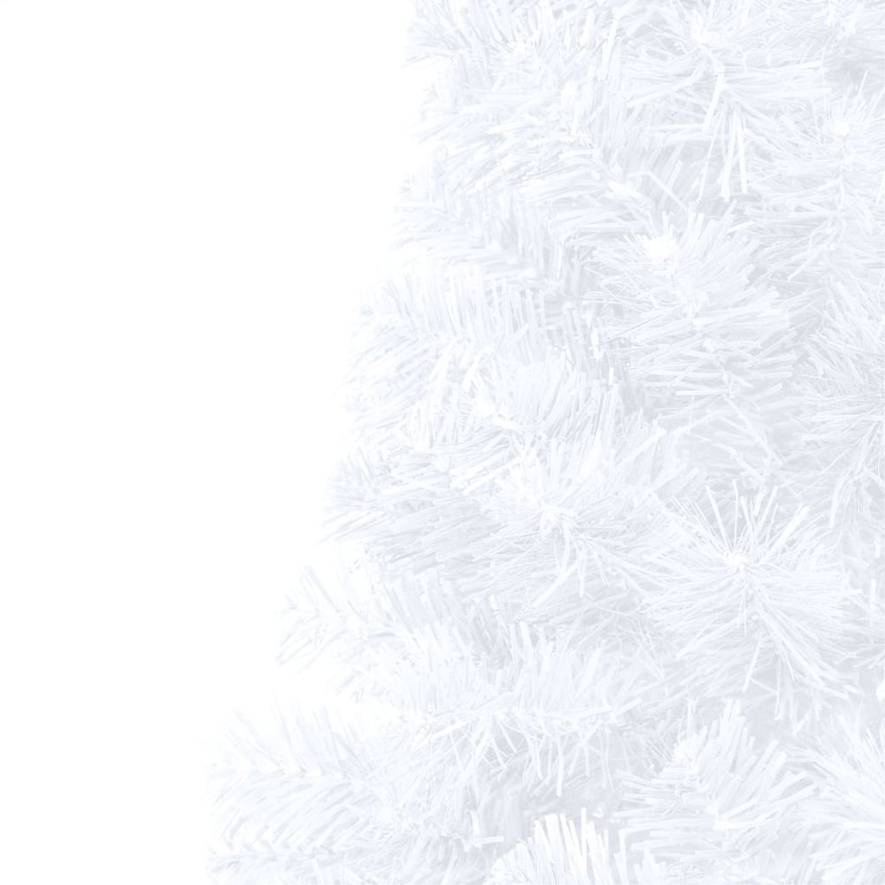 vidaXL Artificial Half Christmas Tree with LEDs&Ball Set White 59.1", 3077569. Picture 7