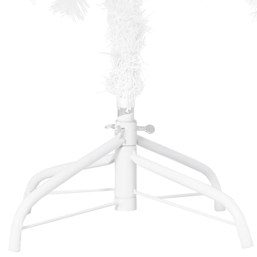 vidaXL Artificial Christmas Tree with LEDs&Ball Set White 47.2" PVC, 3077625. Picture 4