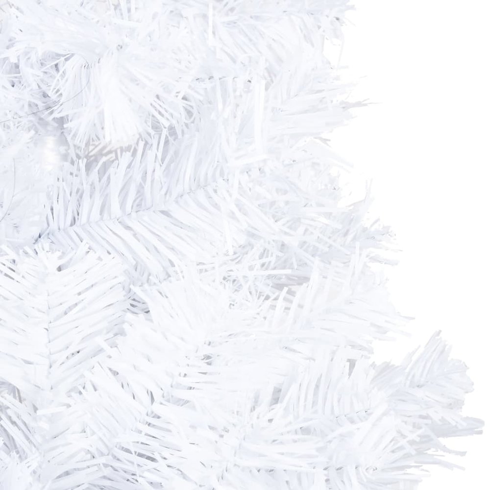 vidaXL Artificial Christmas Tree with LEDs&Ball Set White 47.2" PVC, 3077625. Picture 5