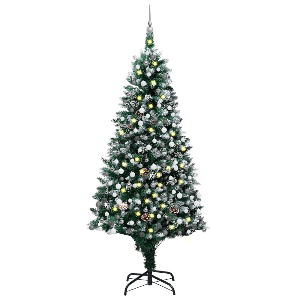 Christmas Tree Green and white PVC, steel, plastic 94.5 in. Picture 1