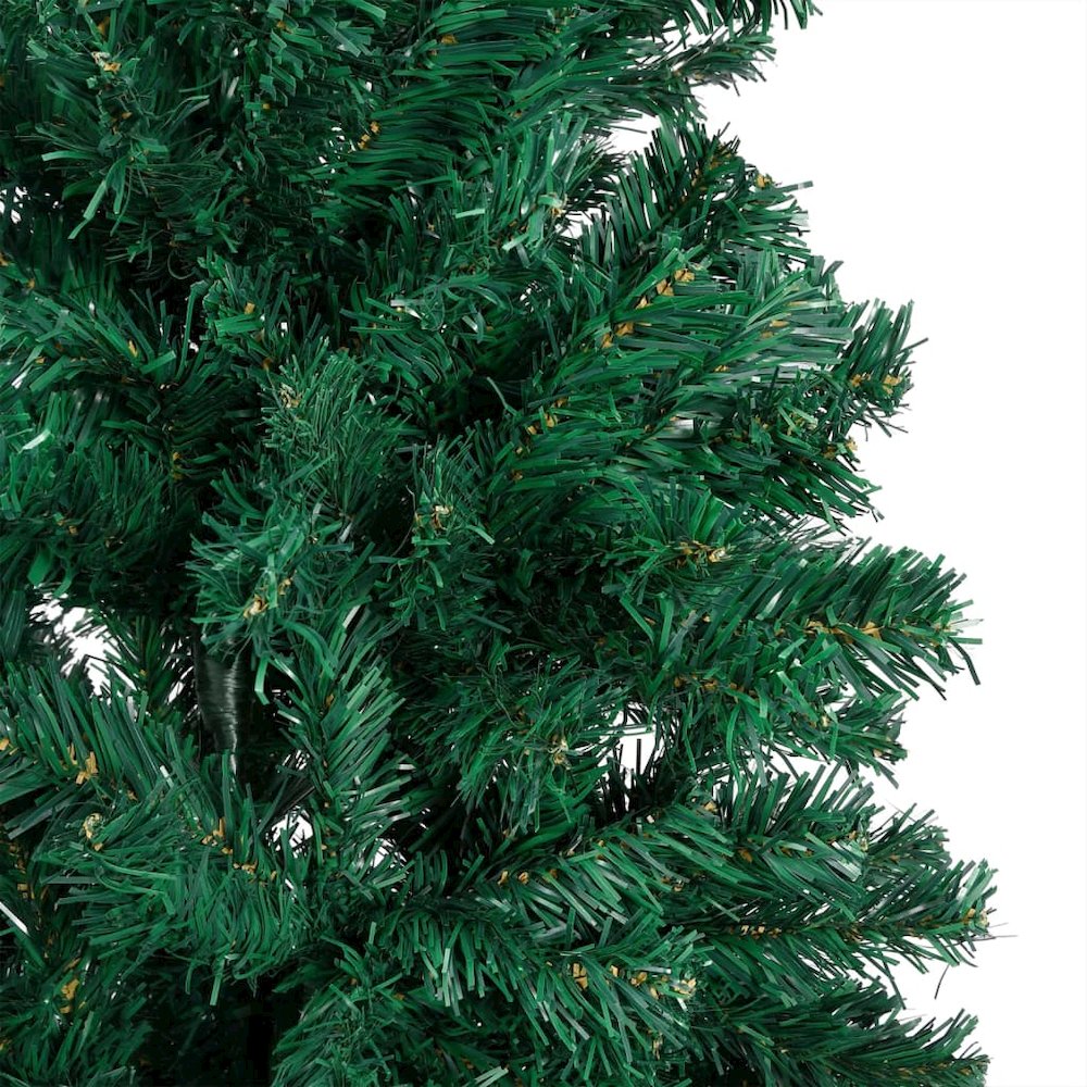 vidaXL Artificial Christmas Tree with LEDs&Ball Set Green 59.1" PVC, 3077707. Picture 4