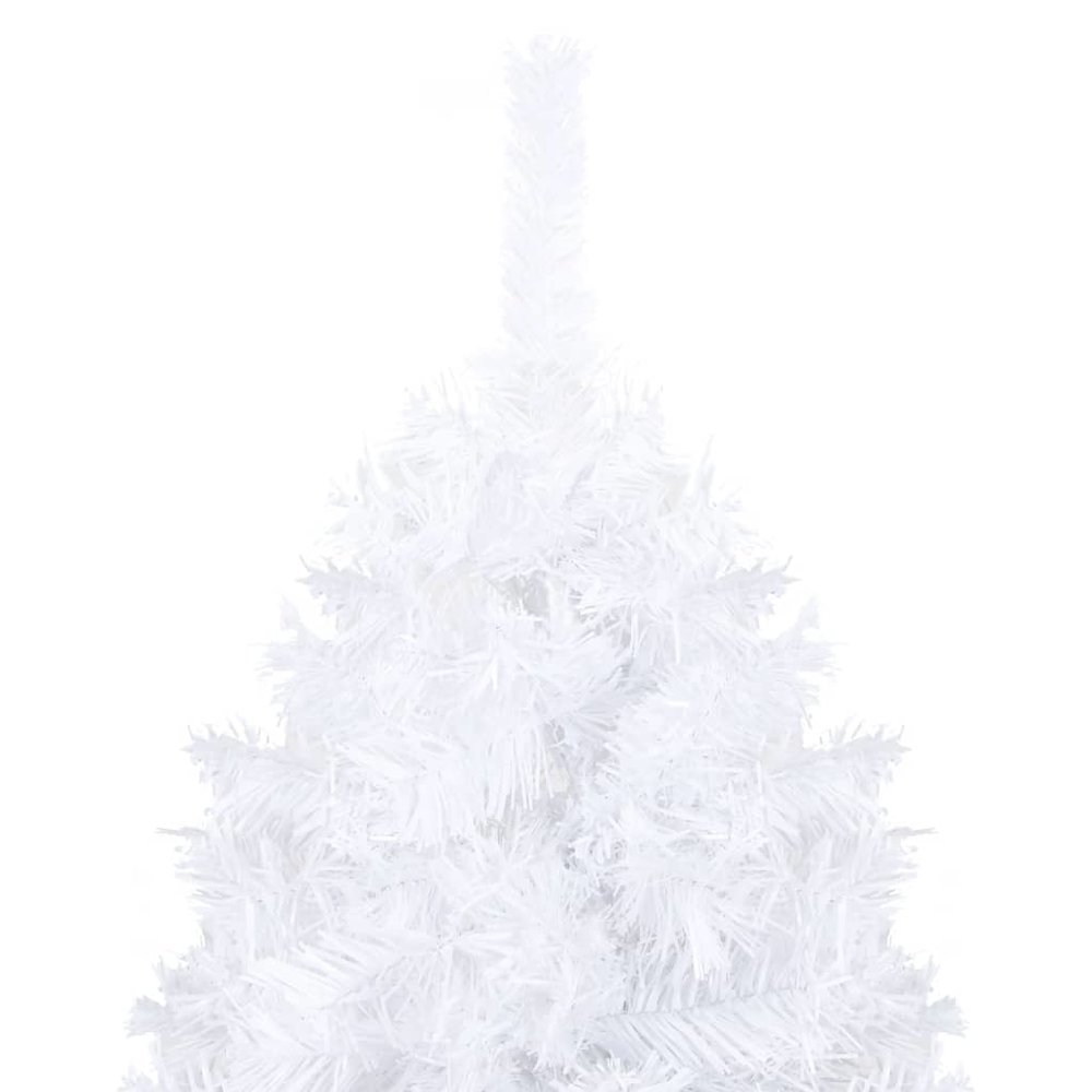 vidaXL Artificial Christmas Tree with LEDs&Ball Set White 94.5", 3077715. Picture 2