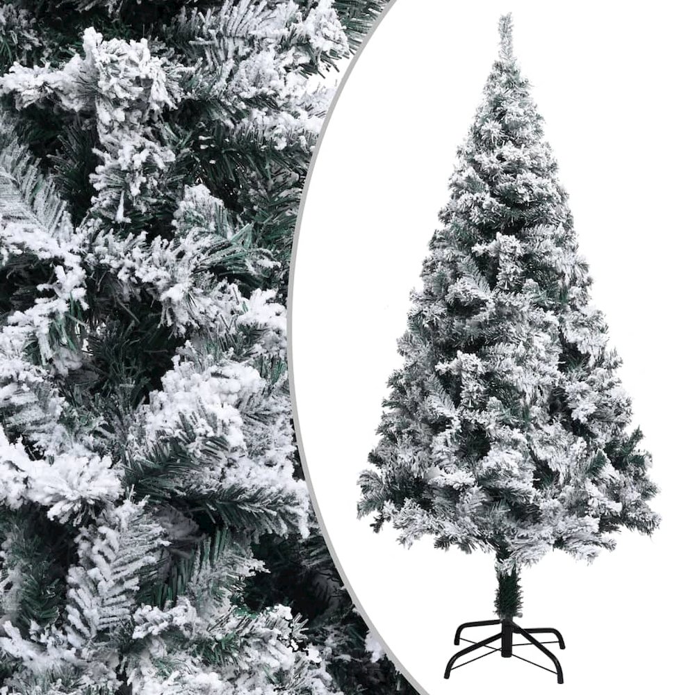 vidaXL Artificial Christmas Tree with LEDs&Ball Set Green 59.1" PVC, 3077819. Picture 2