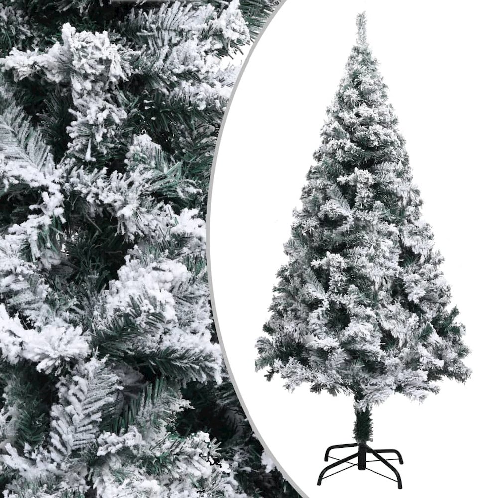 vidaXL Artificial Christmas Tree with LEDs&Ball Set Green 59.1" PVC, 3077867. Picture 2