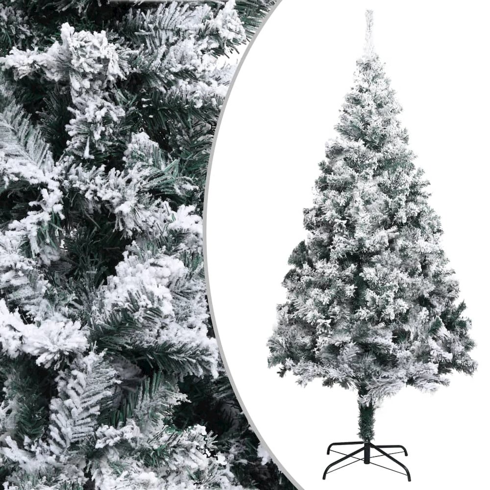 vidaXL Artificial Christmas Tree with LEDs&Ball Set Green 70.9" PVC, 3077868. Picture 2