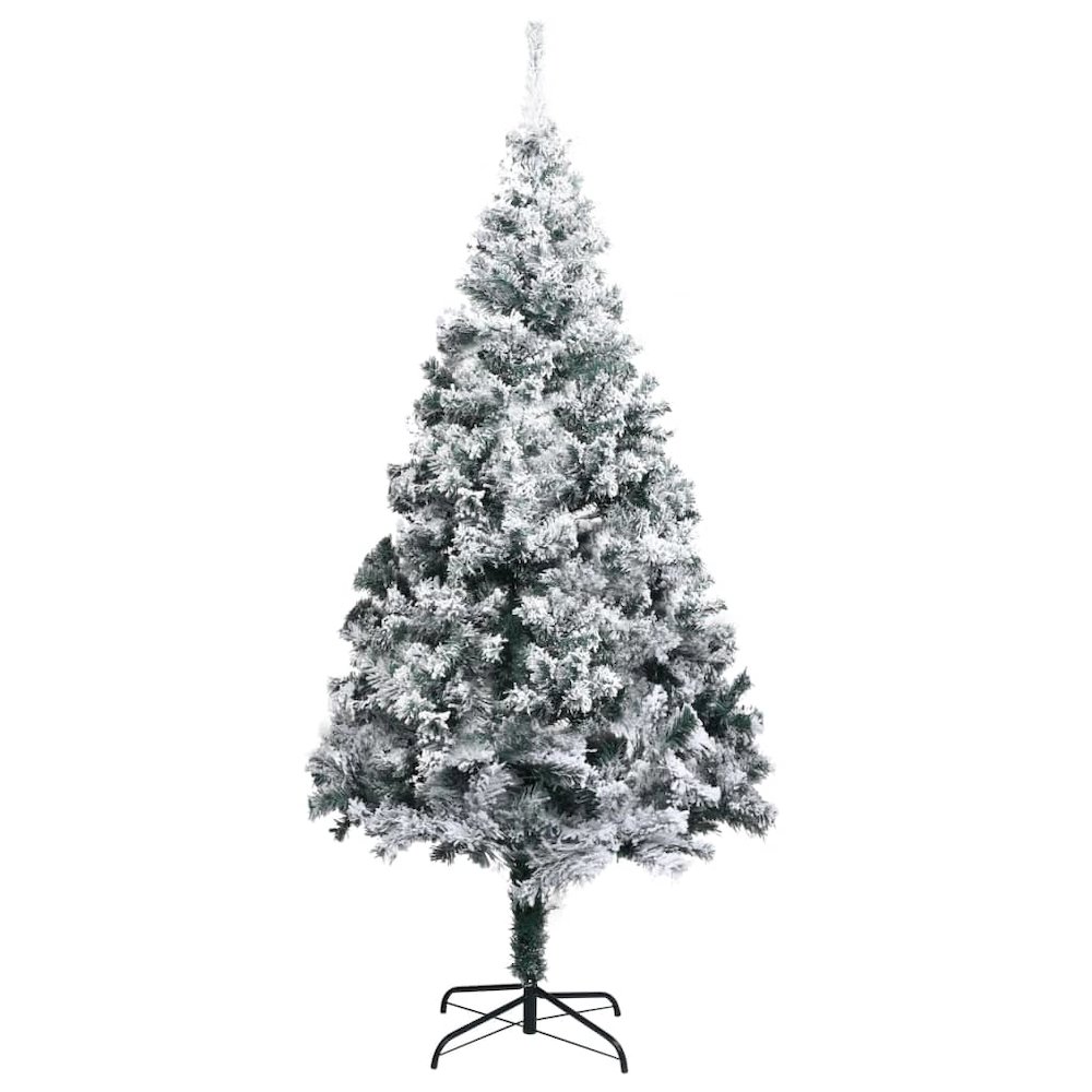 vidaXL Artificial Christmas Tree with LEDs&Ball Set Green 70.9" PVC, 3077868. Picture 3