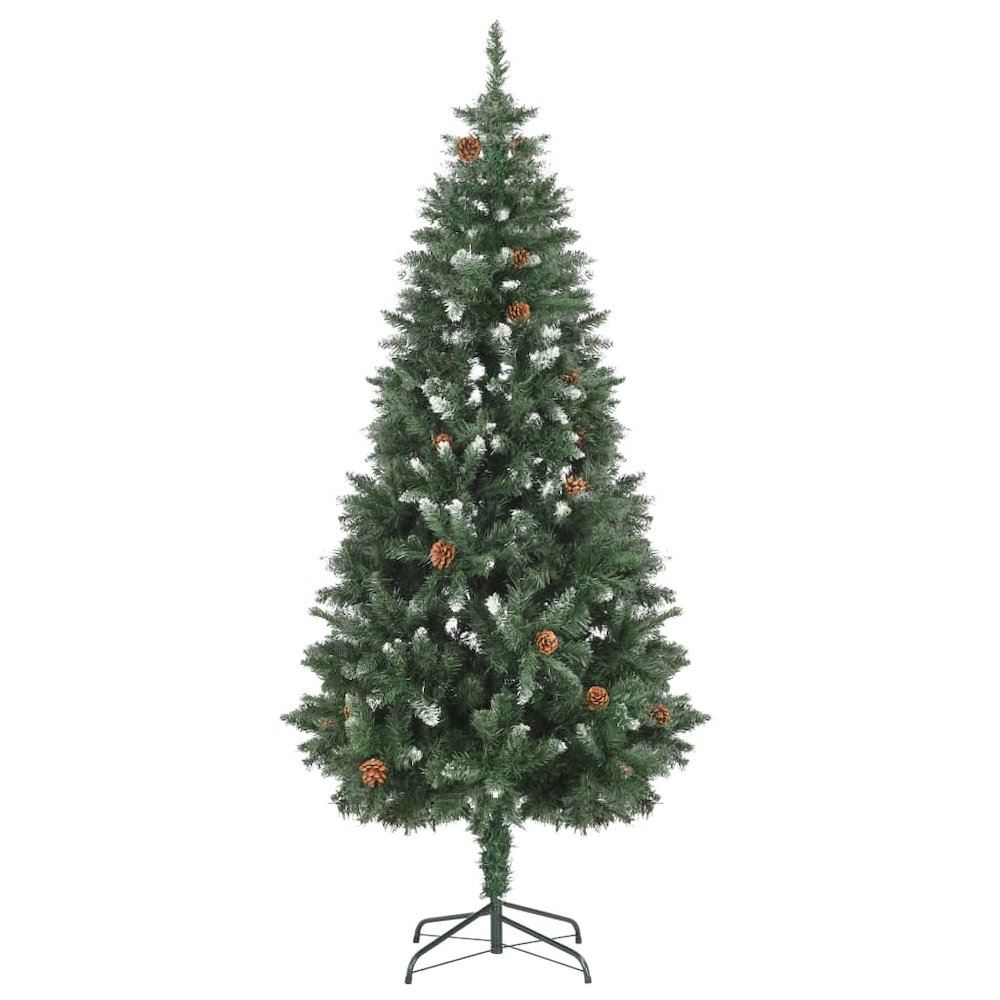 vidaXL Artificial Christmas Tree with LEDs&Ball Set Pine Cones 70.9", 3077896. Picture 3