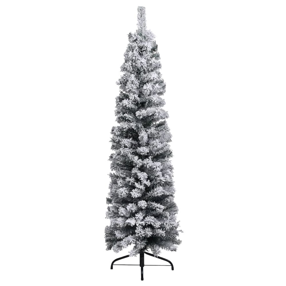Artificial Christmas Tree Green, White, Grey PVC, Steel, Plastic. Picture 2