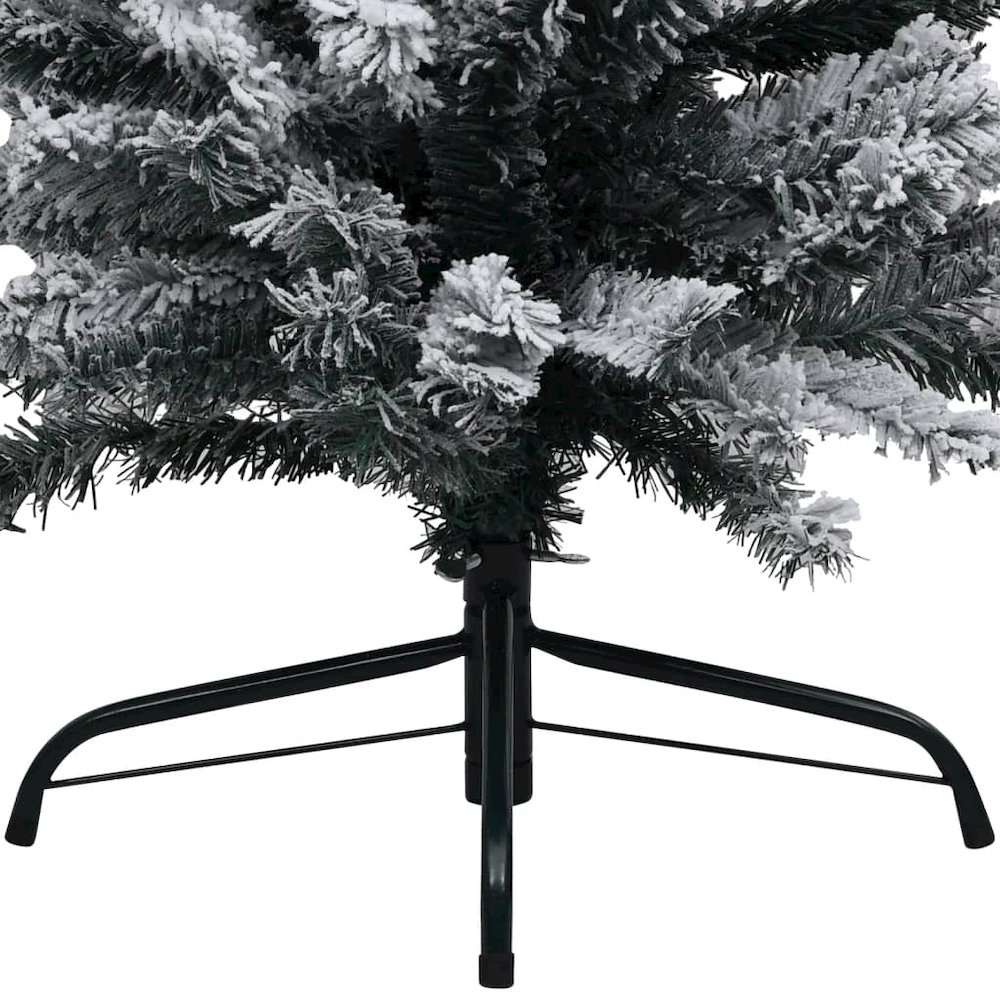 Artificial Christmas Tree Green, White, Grey PVC, Steel, Plastic. Picture 5