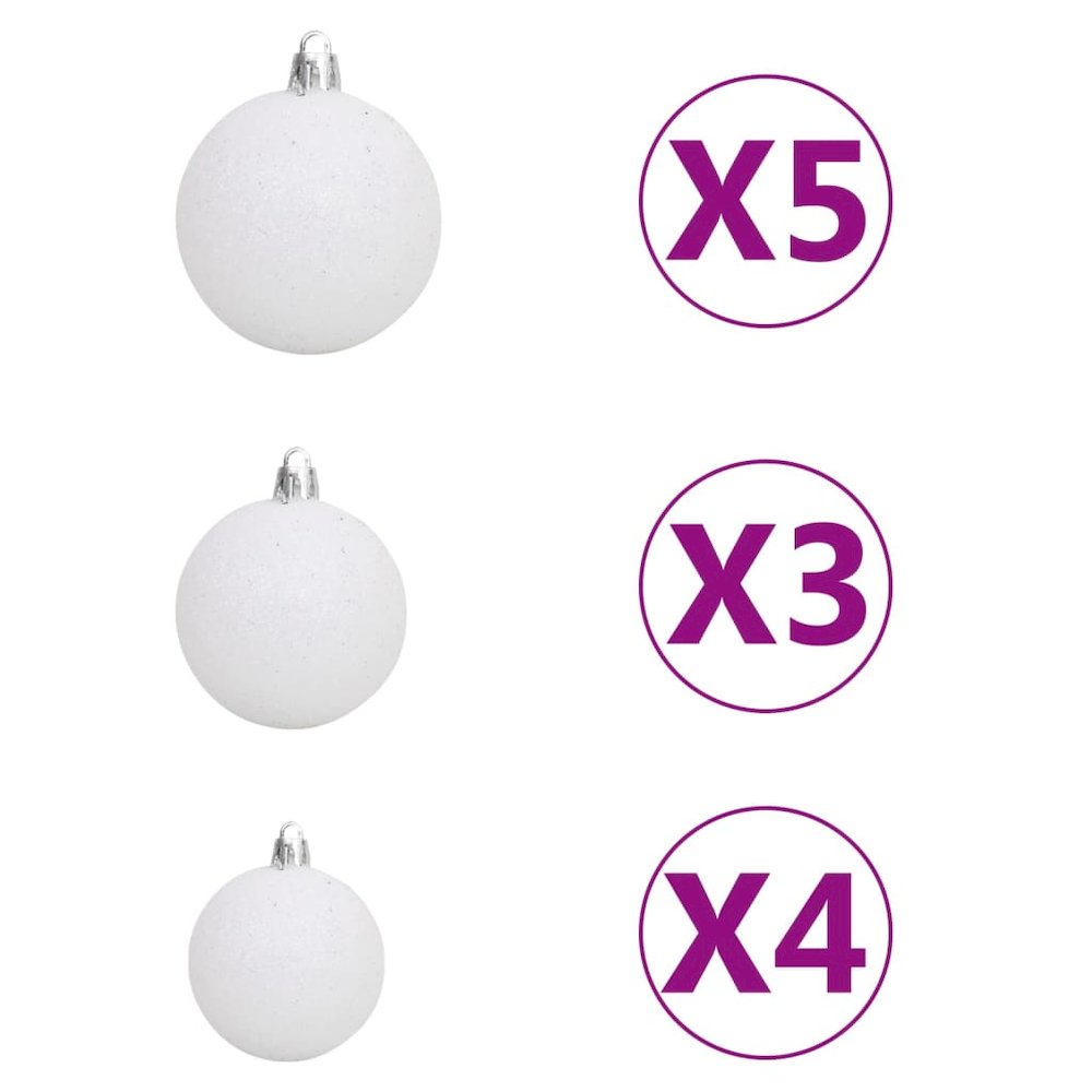 Artificial Christmas Tree Green, White, Grey PVC, Steel, Plastic. Picture 7