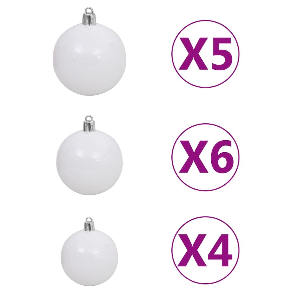 Artificial Christmas Tree Green, White, Grey PVC, Steel, Plastic. Picture 9