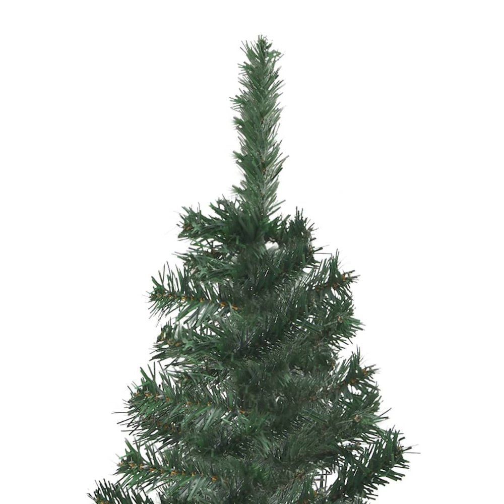 vidaXL Corner Artificial Christmas Tree LEDs&Ball Set Green 59.1" PVC, 3077953. Picture 4