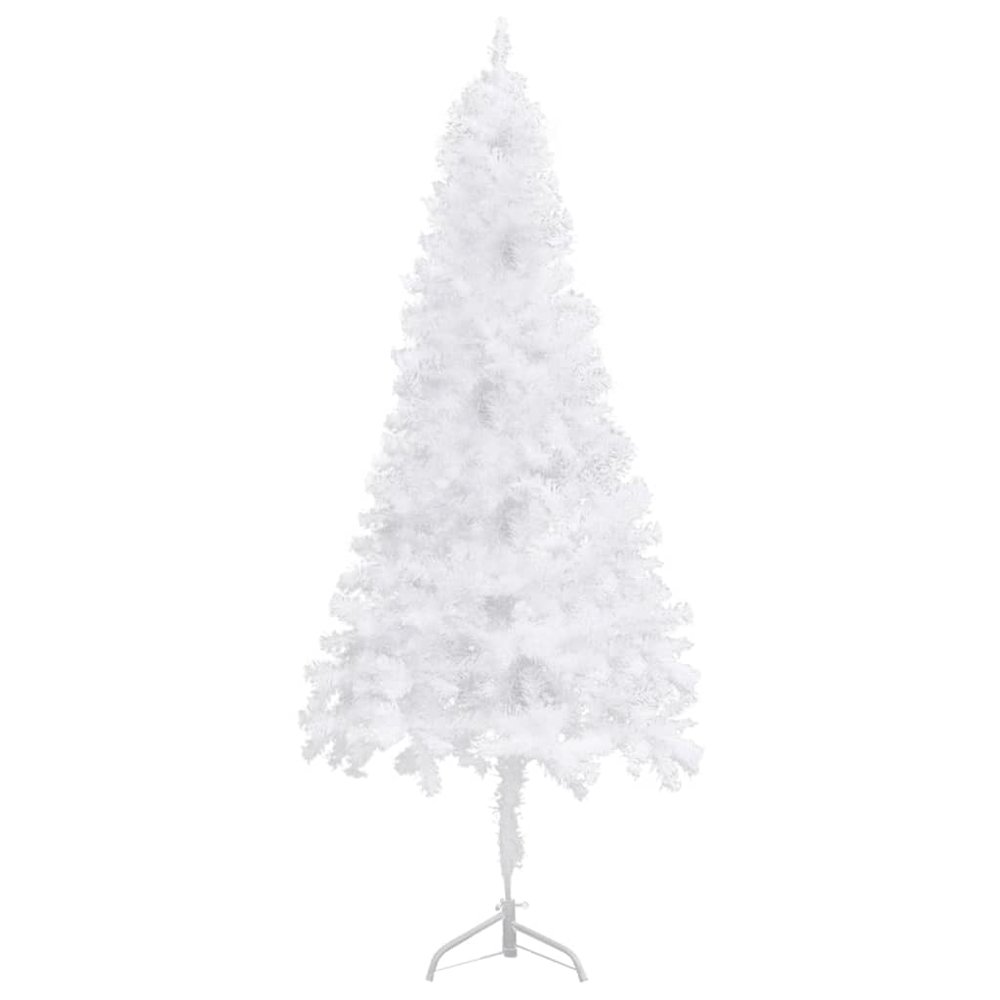 vidaXL Corner Artificial Christmas Tree LEDs&Ball Set White 59.1" PVC, 3077968. Picture 2