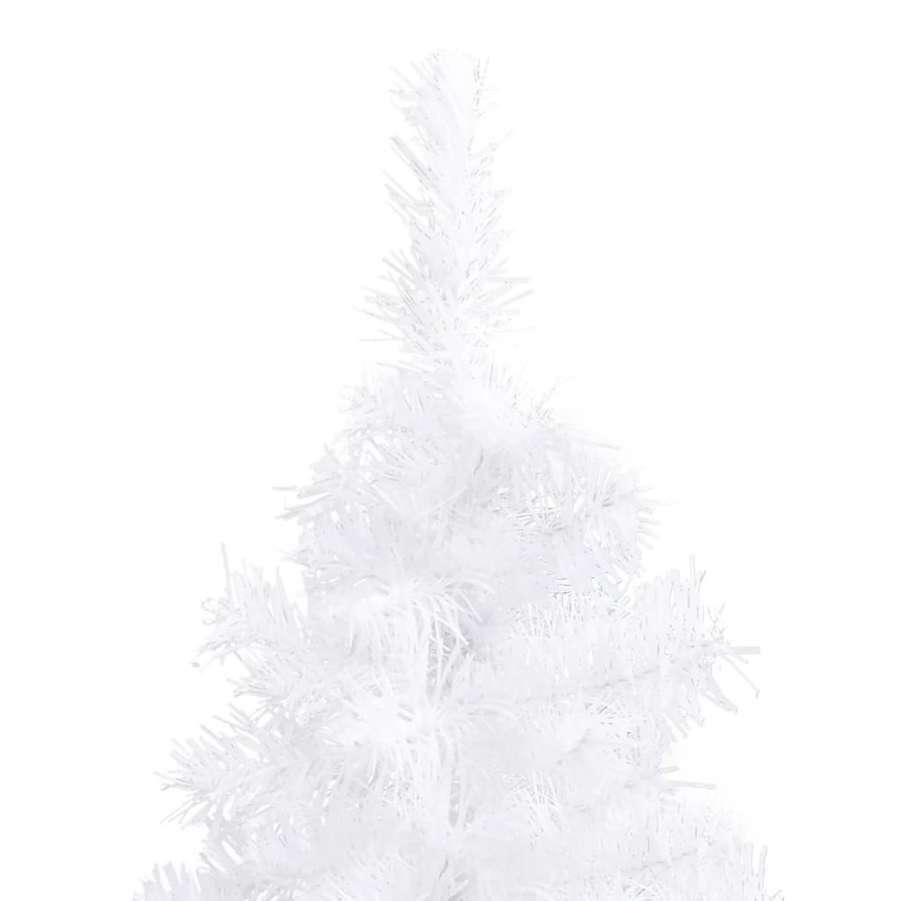 vidaXL Corner Artificial Christmas Tree LEDs&Ball Set White 59.1" PVC, 3077968. Picture 4