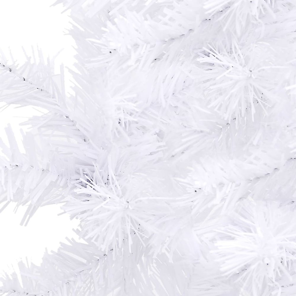 vidaXL Corner Artificial Christmas Tree LEDs&Ball Set White 59.1" PVC, 3077968. Picture 6