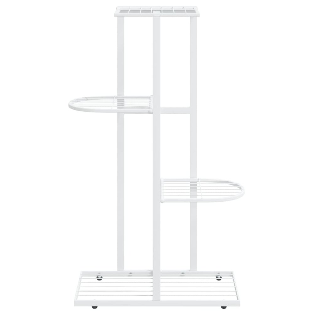 Plant Stand White Metal Medium Shelving Plant Stand. Picture 3