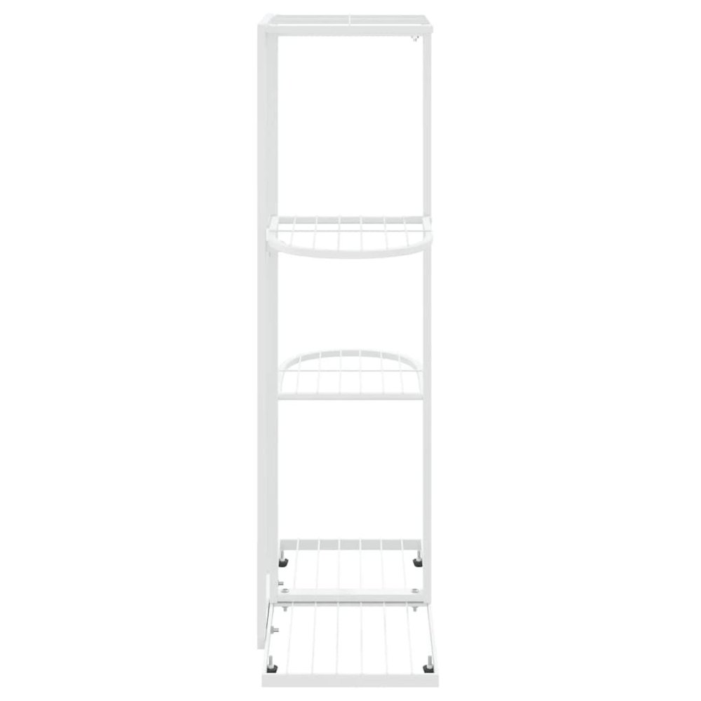 Plant Stand White Metal Medium Shelving Plant Stand. Picture 4