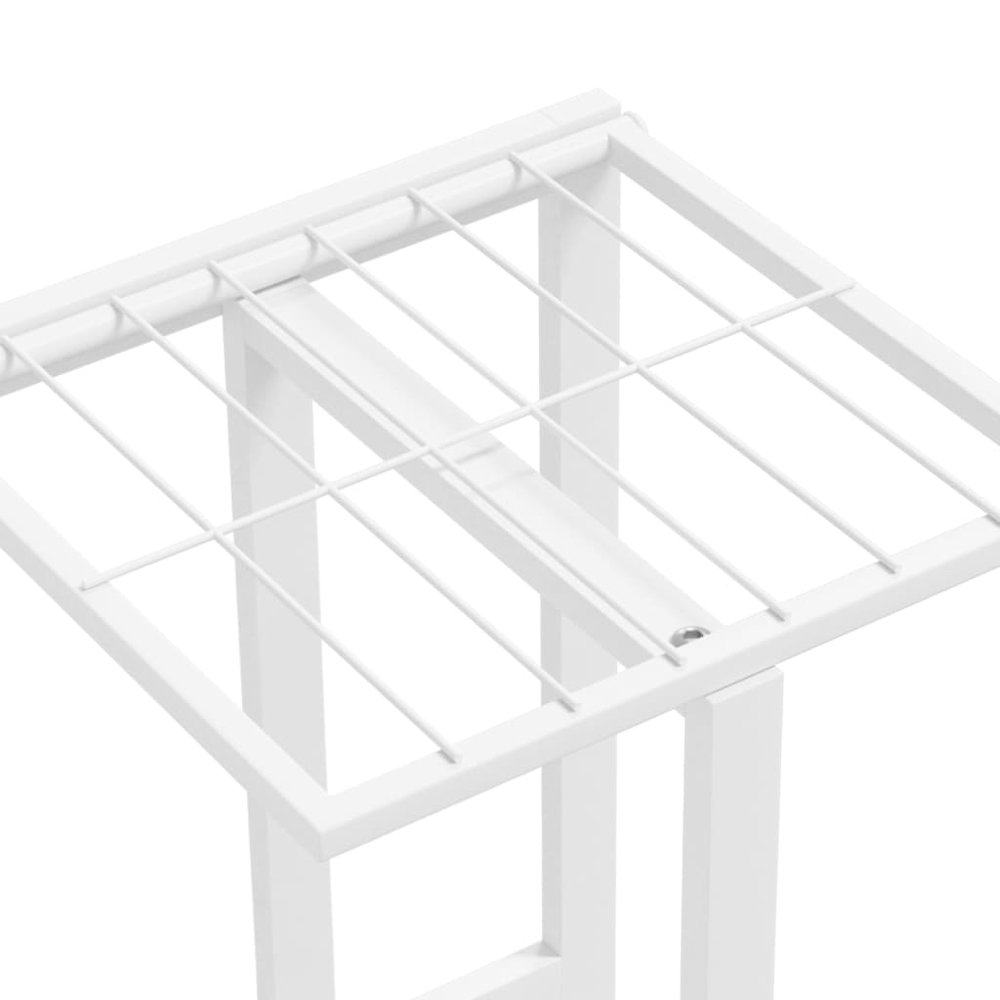 Plant Stand White Metal Medium Shelving Plant Stand. Picture 6