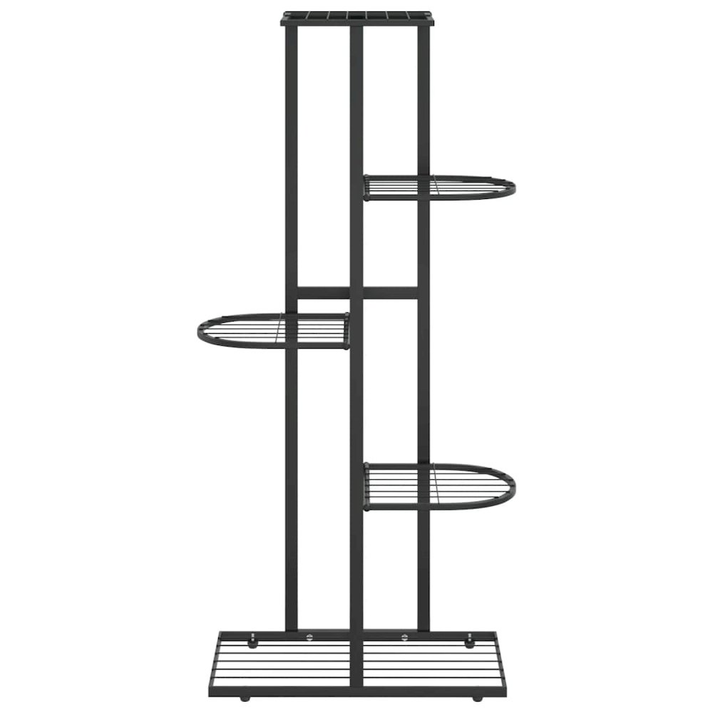 5-Floor Flower Stand 16.9"x8.7"x38.6" Black Metal. Picture 3