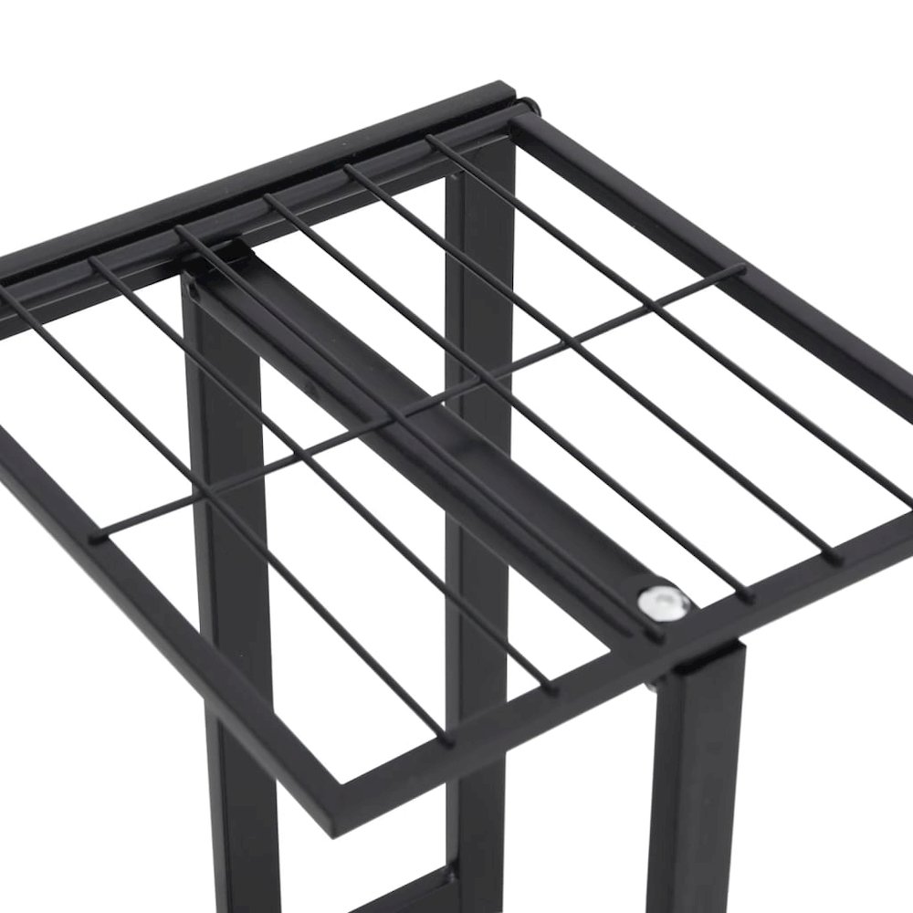 5-Floor Flower Stand 16.9"x8.7"x38.6" Black Metal. Picture 6