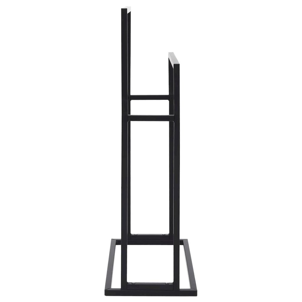 Towel Rack Black Iron 18.9 x 9.4 x 30.9 in Towel Rack. Picture 4